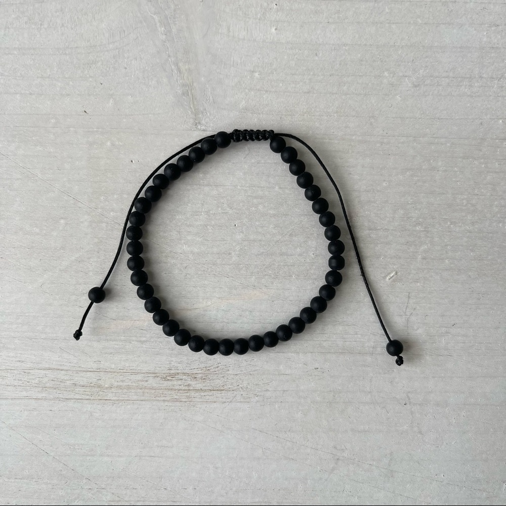 Braided Natural Stone Bead Bracelet